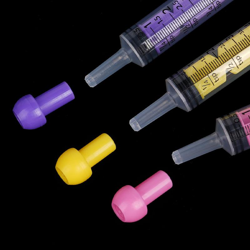 5Pcs 5ml 10ml Pet Animals Feeding Plastic Syringe Feeder Syringe Rubber Stopper Disposable Pump Measuring with Scale