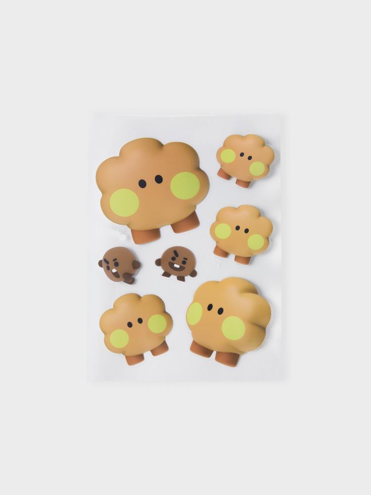 LINE FRIENDS BT21 SHOOKY Big & Tiny Removable Sticker
