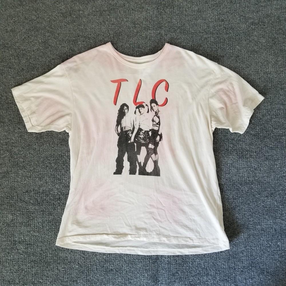 РЕДКИЙ! TLC Band Белая Хлопковая Футболка Все размеры S-5XL HN125 Унисекс Футболка S