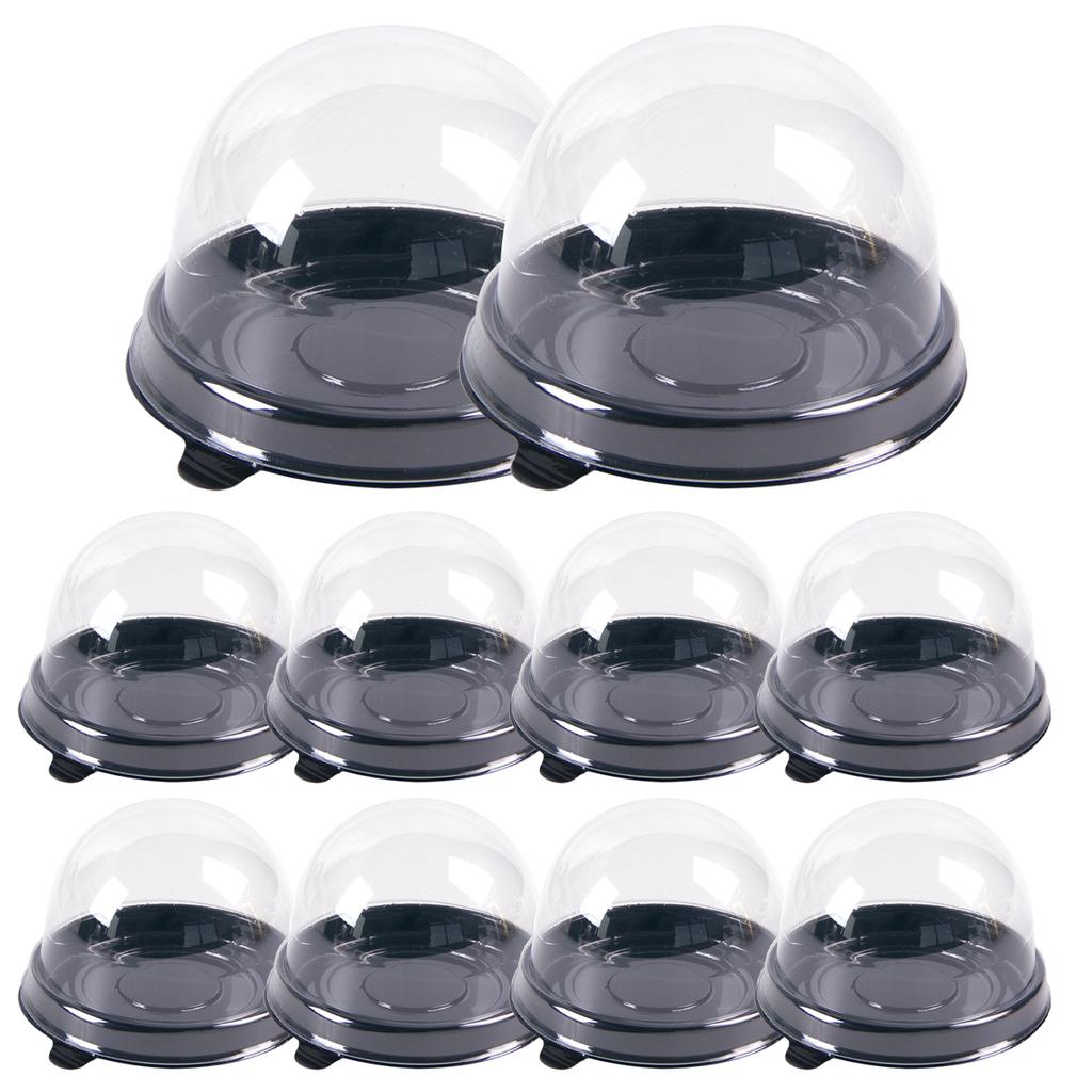 10/20Pcs Mini Dessert Cake Box Container Muffin Cupcake Packaging Boxes with Dome Wedding Birthday Party Supplies Christmas Gift