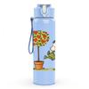 1PC Hedgehog Plant Date Art 750ml Color Plastic Sports Water Bottle Leakproof Flip Straw Lid Suitable for Sports Office Home Use