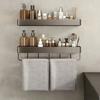 Wall-Mounted Bathroom Shelf Rustproof Aluminum Shower Caddy with Drain Holes Heavy Duty Storage Shelf for Kitchen Laundry Room