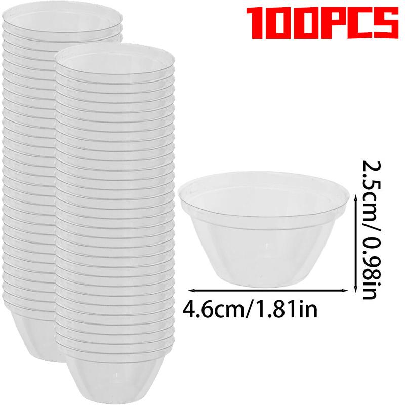 50/300Pcs Transparent Plastic Plant Covers Seedling Trays Hydroponic Containers Home Garden Planting Supplies Nursing Lids