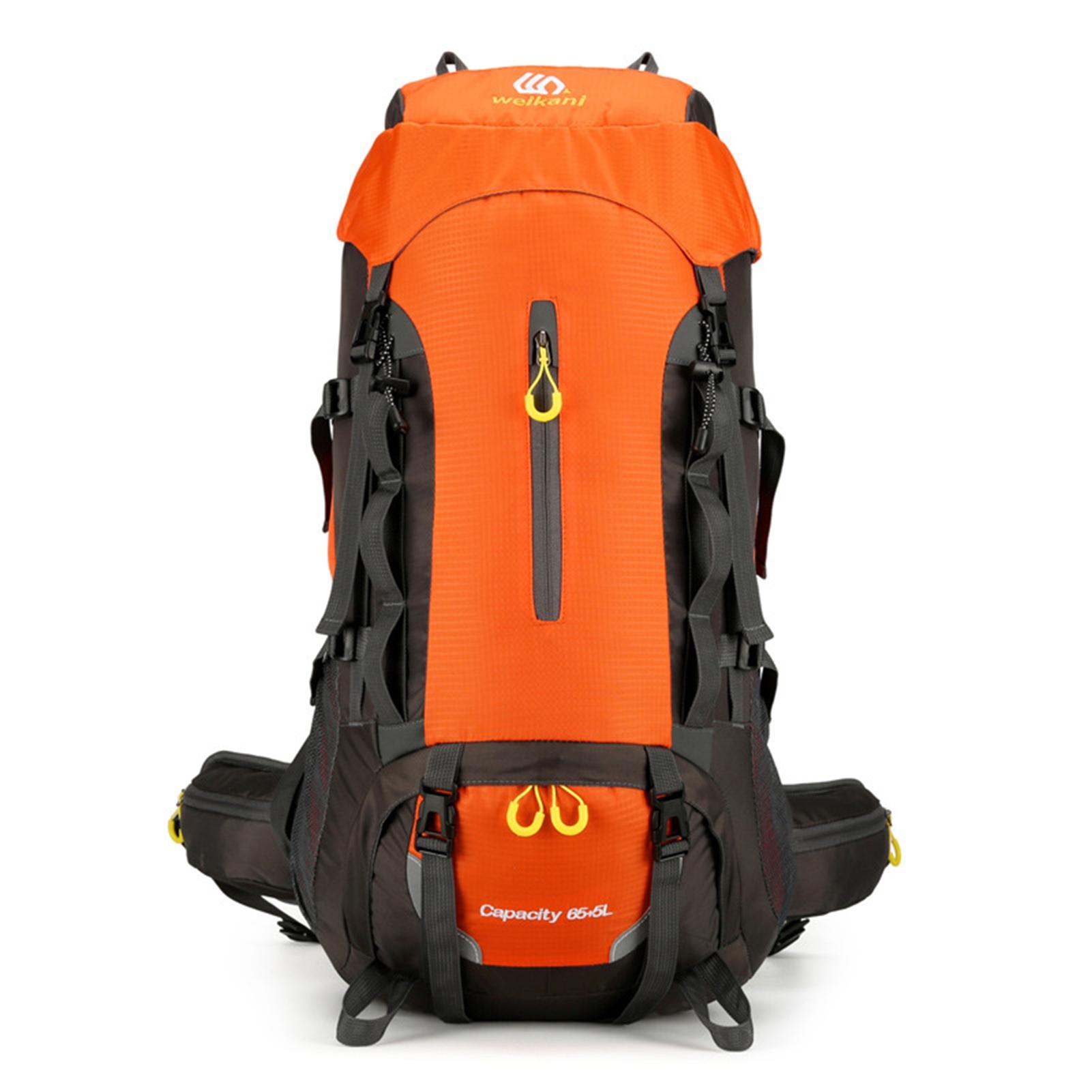 

Багатофункціональний альпіністський рюкзак об’ємом 70 л для активного відпочинку на природі помаранчевий