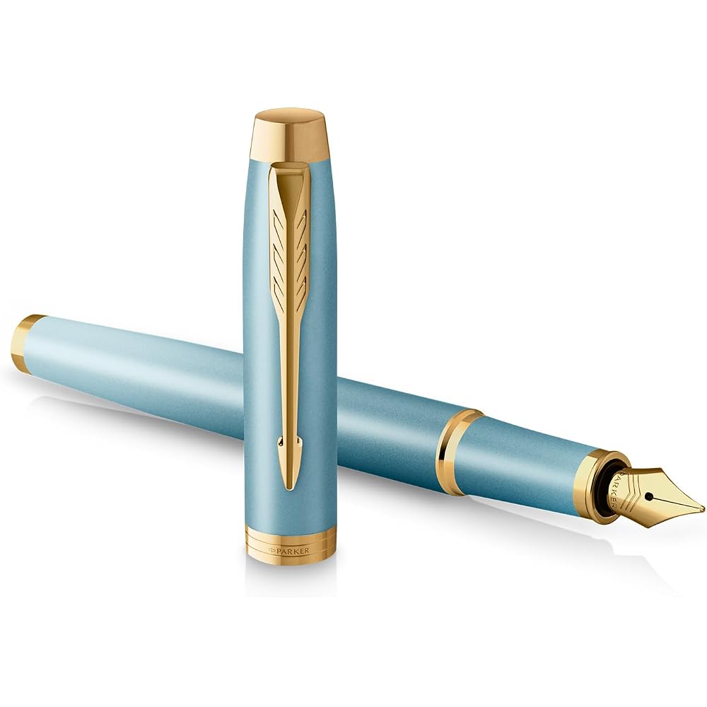 PARKER Parker Fountain Pen IM Writing Rituals Turquoise Green GT Fine Print Gift Box Gift Luxury ...