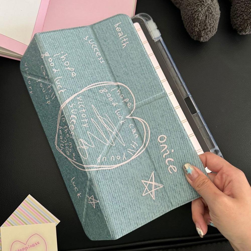Love Star Y Folding Sticker Flat Protective Case for iPad Pro 11 Acrylic iPad Pro13 Simple