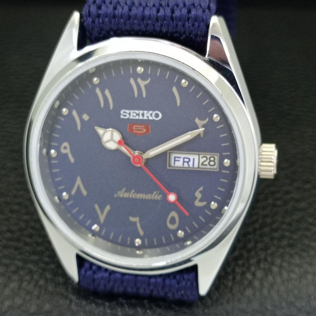 JAPAN VINTAGE REFURBISHED SEIKO 5 AUTOMATIC 6309A MENS BLUE DIAL WATCH A441273-4 Sk-a441273