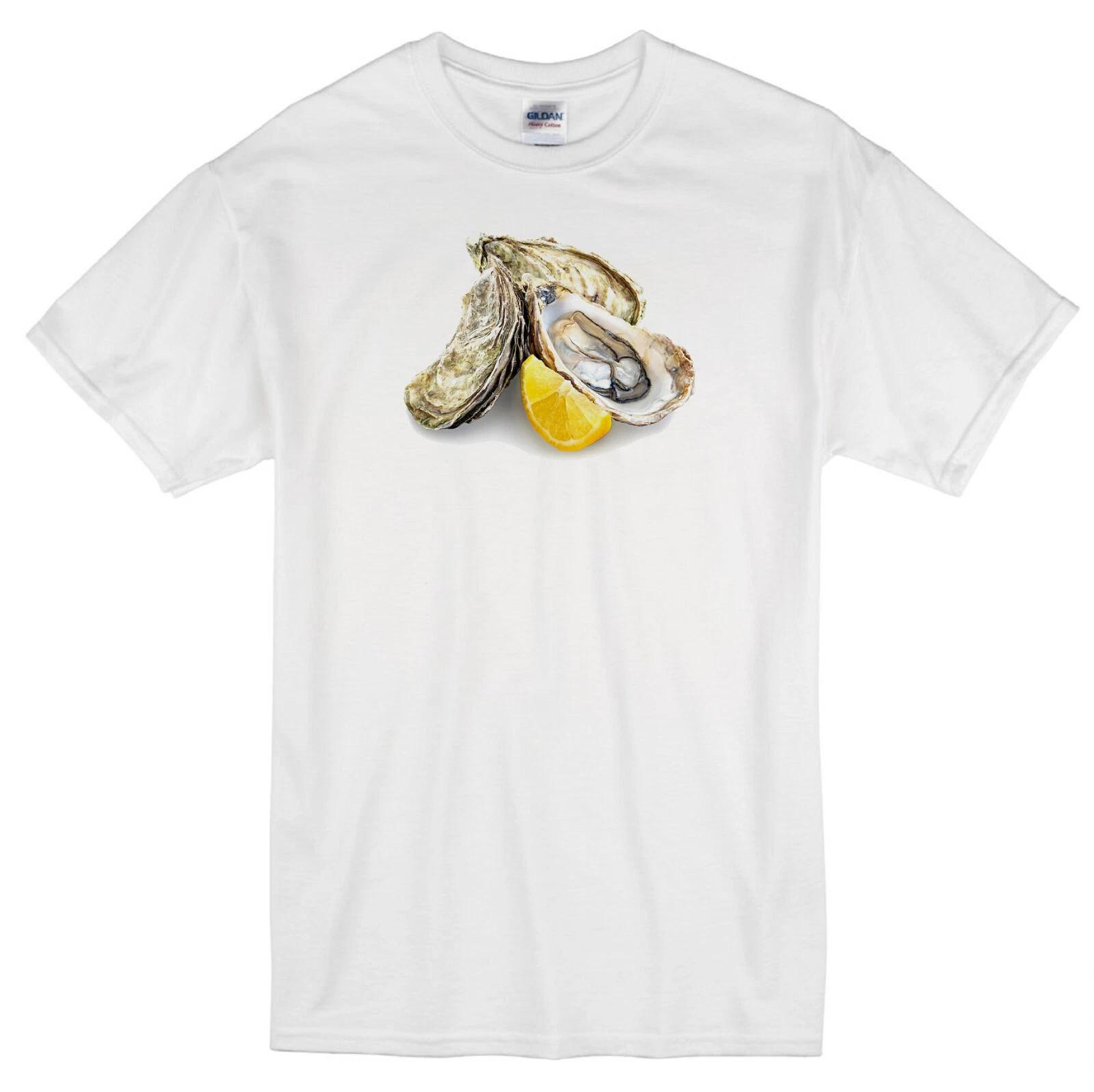 OYSTERS FRESHLY SHUCKED RAW RED LOBSTER SEAFOOD RESTAURANT WHITE T-shirt L