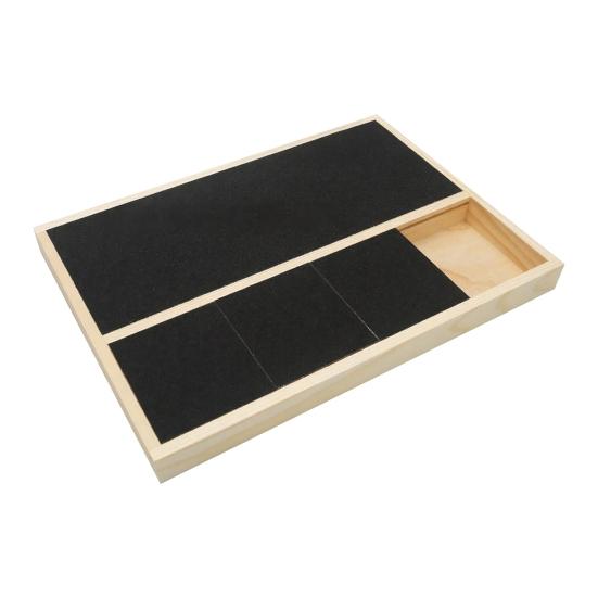 

Dog Nail File Toy Wooden Dog Scratch Board Interactive Dog Enrichment Toy Slide Dog Treat Box Puzzle Toy for Natural Nail Filing Mental Stimulation Pine