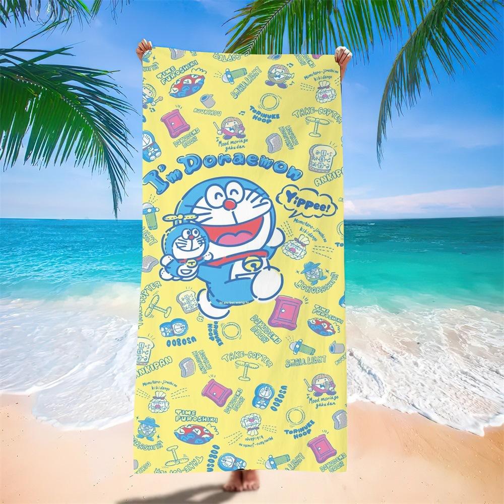 Cute Cartoon Character Printed Microfiber Beach Towel Quick Dry Soft Bath Towel For Kids Swimming