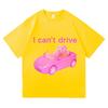 Ich kann nicht fahren Komfortfarben Lustiges Hamster-T-Shirt Herren Damen Kleidung Mode Harajuku T-Shirts Hohe Qualität Baumwolle T-Shirt