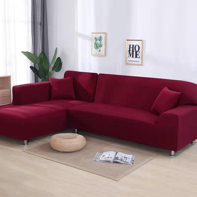 Elastische L-Form Sofabezug Überwurf für Eck-Chaiselongen-Sofa Schutzbezug für Wohnzimmermöbel Dehnbar