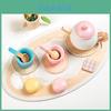 Holz Spielküche Spielzeugset für Kinder mit Kuchen- und Teezubehör für Rollenspiele