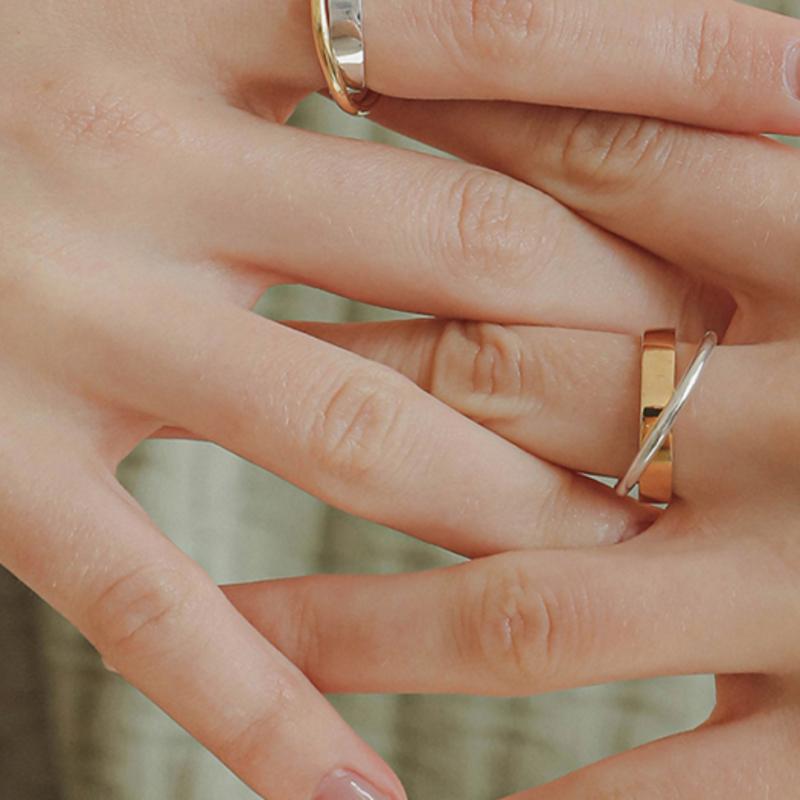 

J.Lauren Silver and Gold Layered Twist Ring R0599 gold