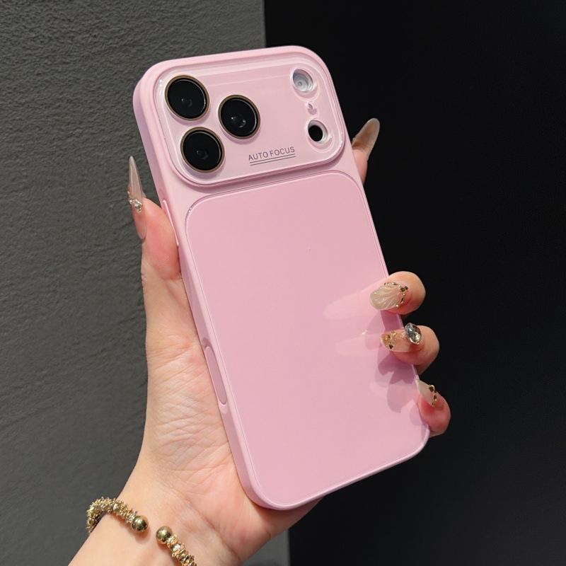Solid Color Full Coverage Anti Drop Shockproof Glass Phone Case For Multiple Iphone Models