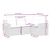 VidaXL Salon de Jardin avec Coussins 4 pcs, Canapés de Terrasse, Ensemble de Meubles de Patio, Mobilier d'Extérieur, Gris 3226774