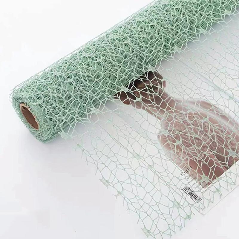 50Cm*4.5M Flower Wrapping Mesh Gauze Bouquet Wrapping Lace Jacquard Net Flower Pattern Mesh Florist Floral Wrapping Paper