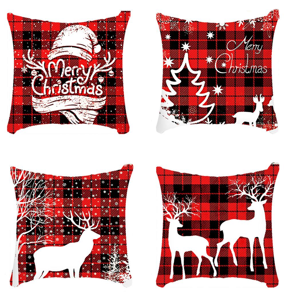 Popular Christmas Pillowcases for Holidays Santa Claus Linen Home Decoration Pillowcases