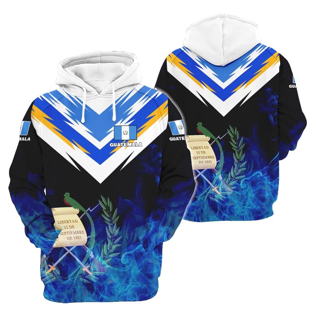 Mikiny s národní vlajkou Guatemaly 3D potisk Pánské Dámské Módní Streetwear Y2k Mikina Oversized Pulovry Mikiny Dětské Oblečení