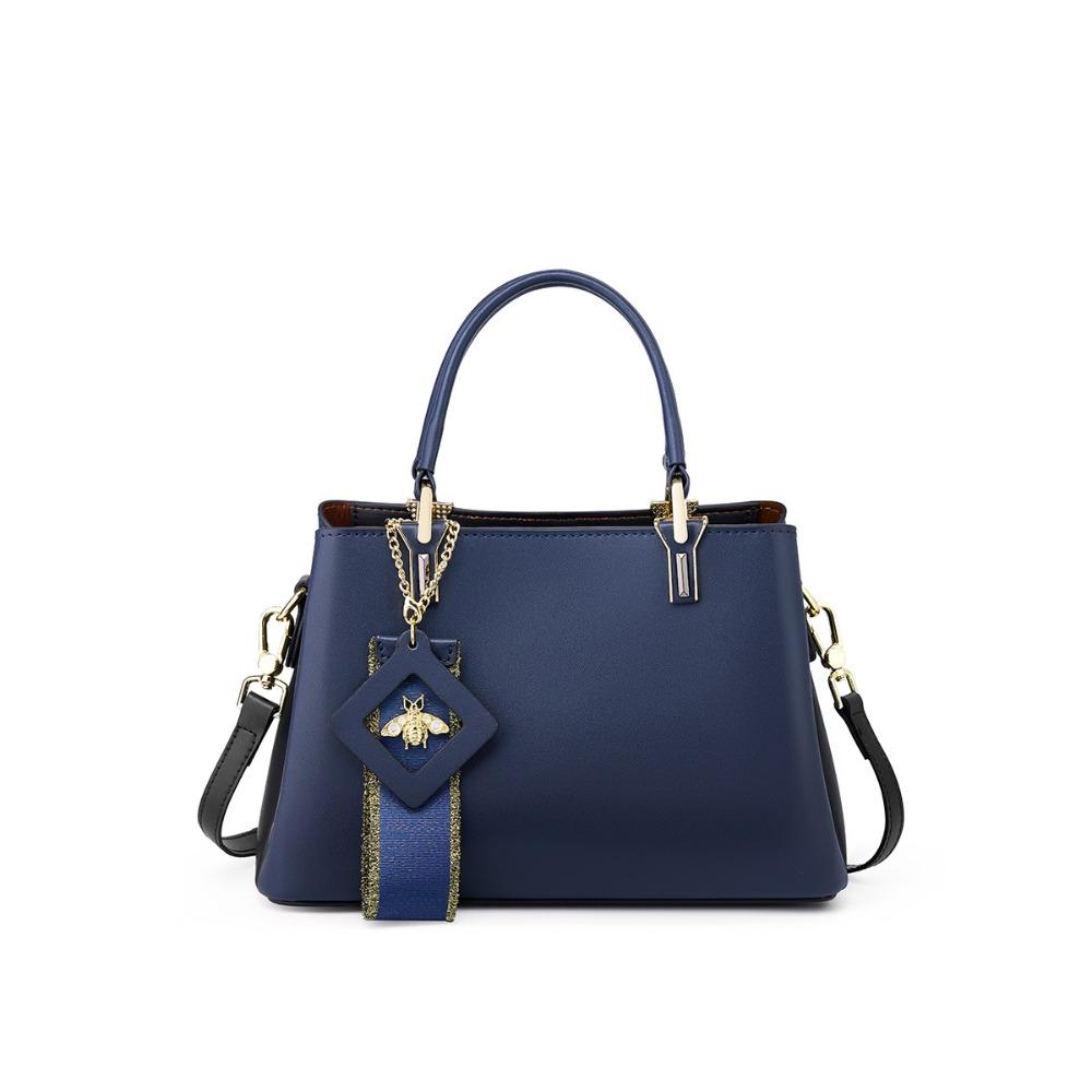 

Сумка большой вместимости Женская Новая Кожаная Женская Сумка Красная Сумка Женская синий