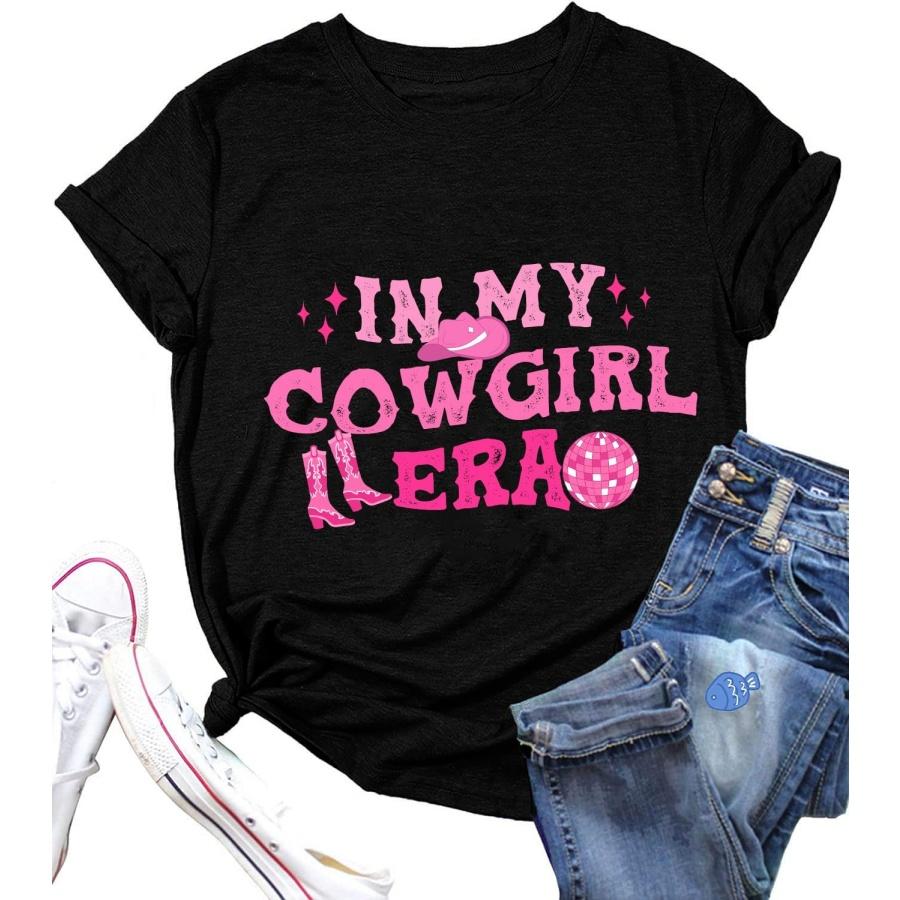 Howdy T-Shirt for Women Southern Western Cowgirl Country Music Rodeo Boots Concert Top S