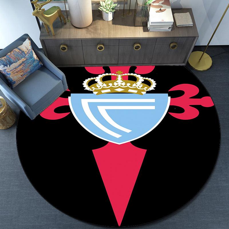 Celta Vigo Crest Design Round Rug for Livingroom,Bedroom, Palyroom, Chair Rug, Area rug, Circle Carpet, Large Size Fan Christmas gift