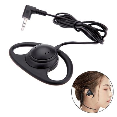 Single Sided D-Shaped Ear Loop Simultaneous Interpretation 3.5Mm Listen Only Earphone For Radio Tour Guide System
