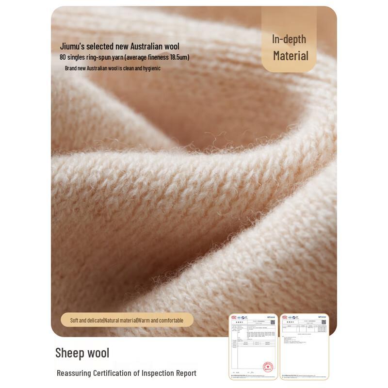 JIUMU Women's Nordic Fair Isle Knitted Wool Scarf