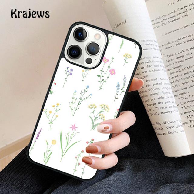 Minimalist Aesthetic Flower Phone Case For iPhone 17 Air 16 15 14 Max Plus 11 12 13 Pro Max Phone Cover Coque Fundas