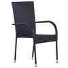 VidaXL 4x Chaises Empilables d'Extérieur Chaises de Jardin Sièges de Terrasse Chaises de Patio Sièges de Salle à Manger 310084