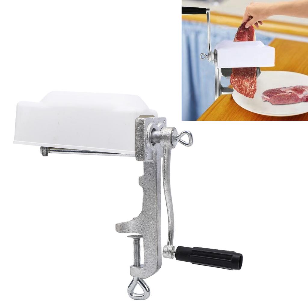 Manual Tenderizer Machine Metal Clamp On Steak Flatten Cuber for Home Commercial Use