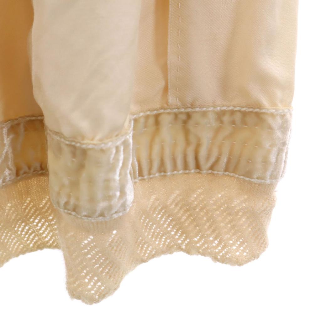 LOUIS VUITTON French silk blend Mimole length Pleated skirt 34 Ivory Women Used