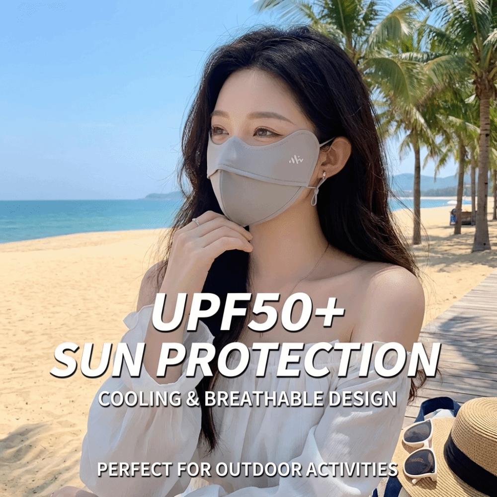 UPF50+ Sunscreen Face Mask Contour The Face Facekini Reusable UV Protection Face Cover  Summer