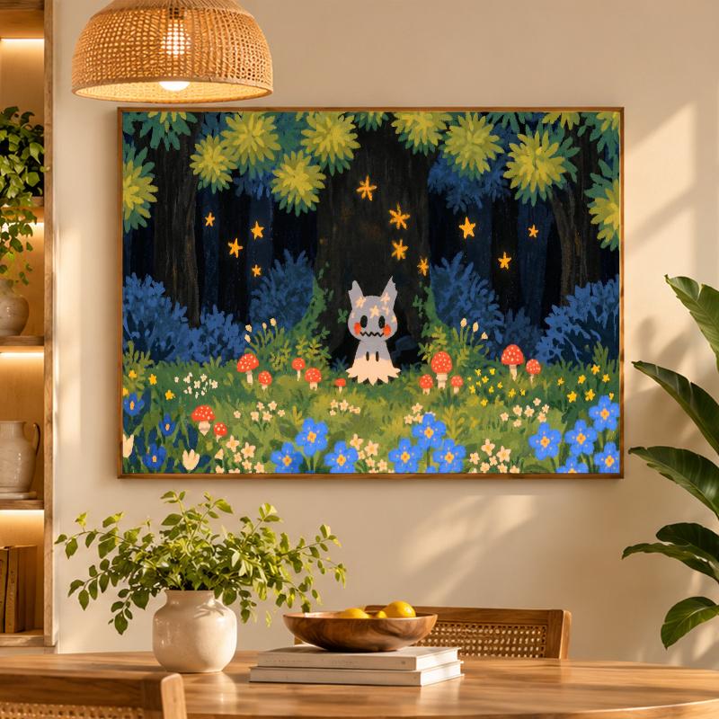 5D Diamond Painting Mimikyu DIY Full Drill Diamond Art Kit Home Decoration