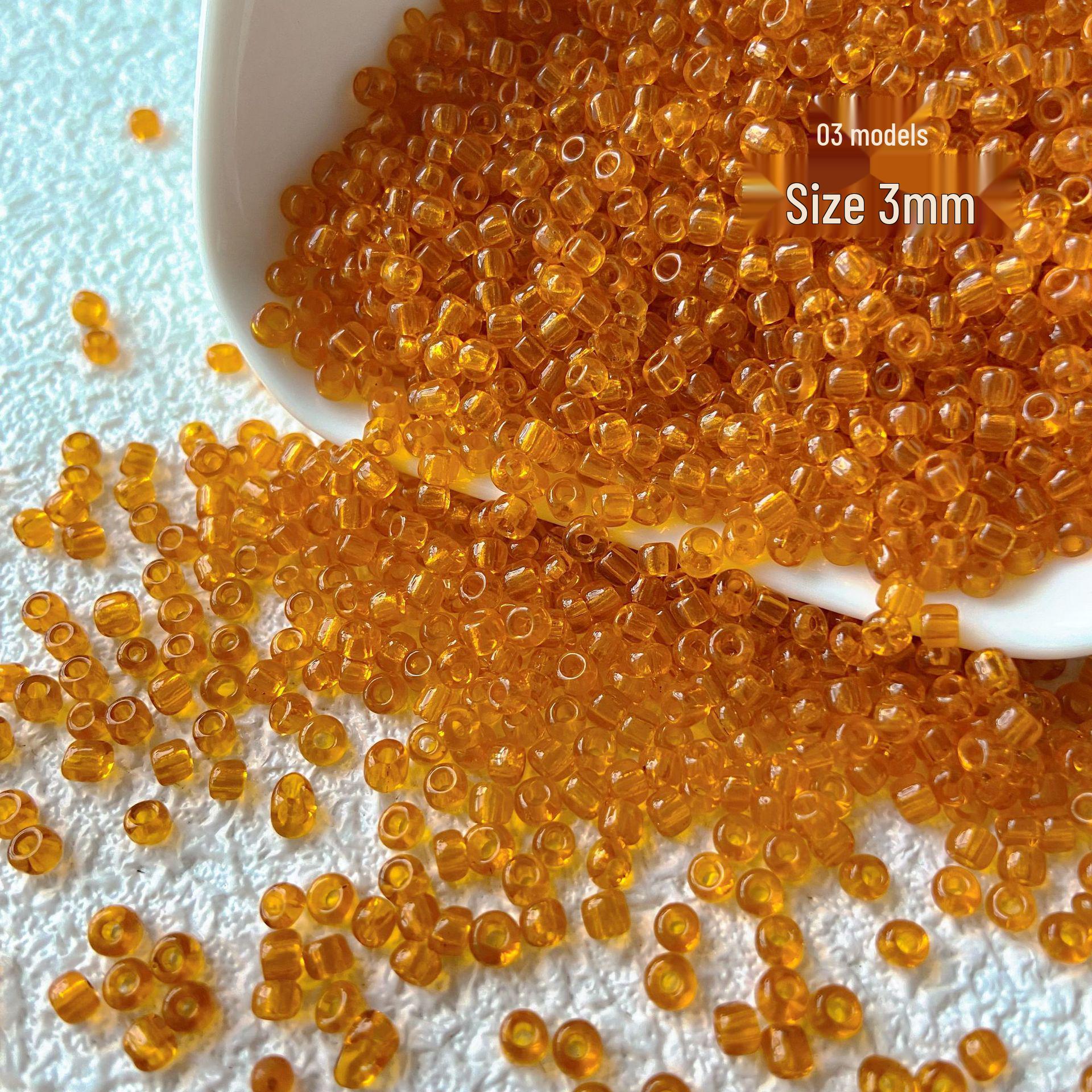 

3mm Glossy Transparent Glass Seed Beads for DIY Necklaces, Bracelets, and Earrings