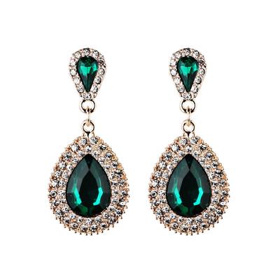 European-style Baroque Court Retro Luxury Water Drop Female Earrings Temperament Sweet Beauty Earrings