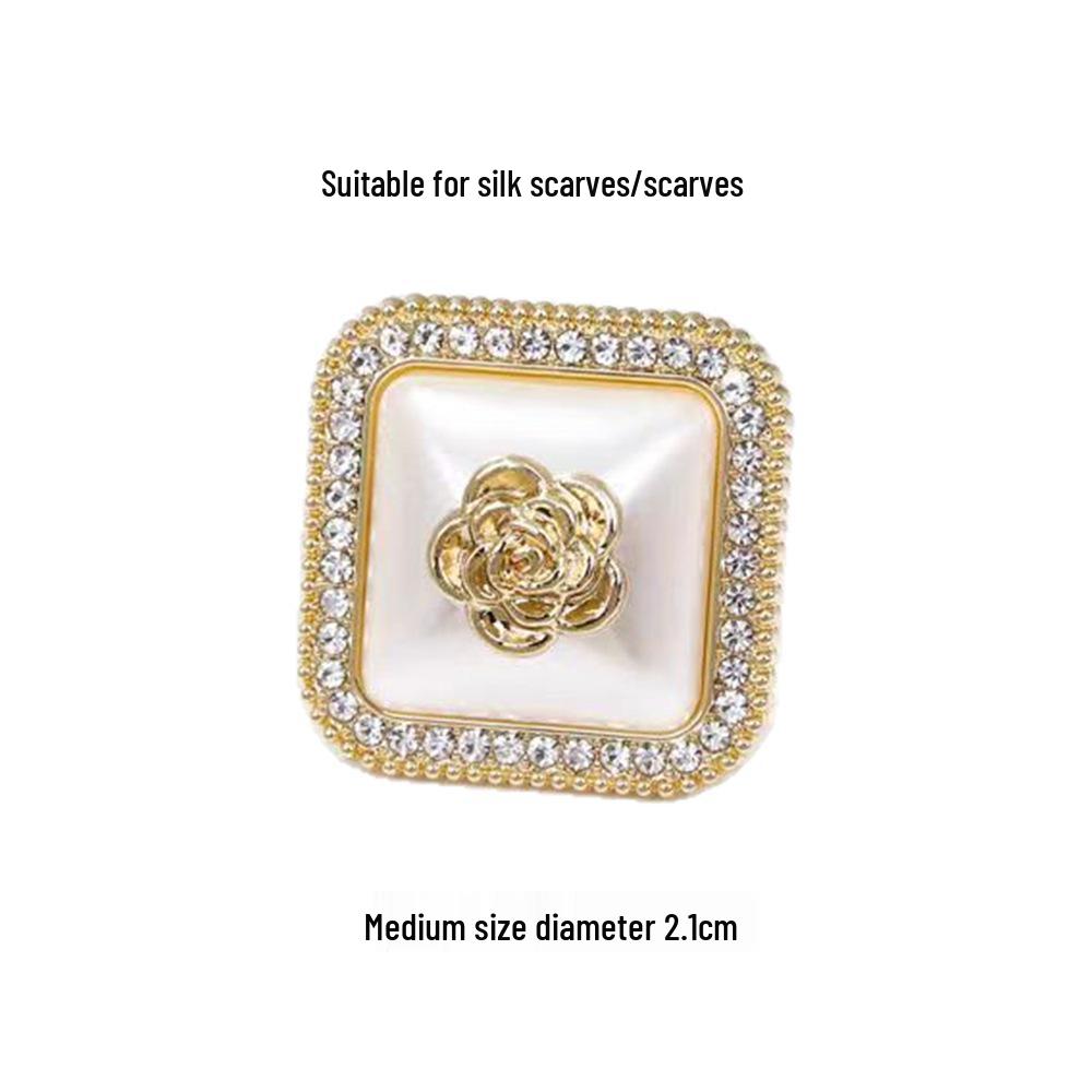 Elegant Silk Flower Scarf Buckle: Versatile, Dual-Purpose Accessory for Shawls and Scarves