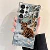 Sika Deer Elk Animal Plating Phone Case For Samsung Galaxy S24 S25 FE S26 Edge S23 Ultra S22 S21 Plus S20 Anti-Fall Airabag Cove