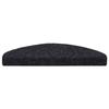 VidaXL Tapis d'escalier autocollants 15 pièces 65 x 21 x 4 cm Noir Demi-rond Grand 132698