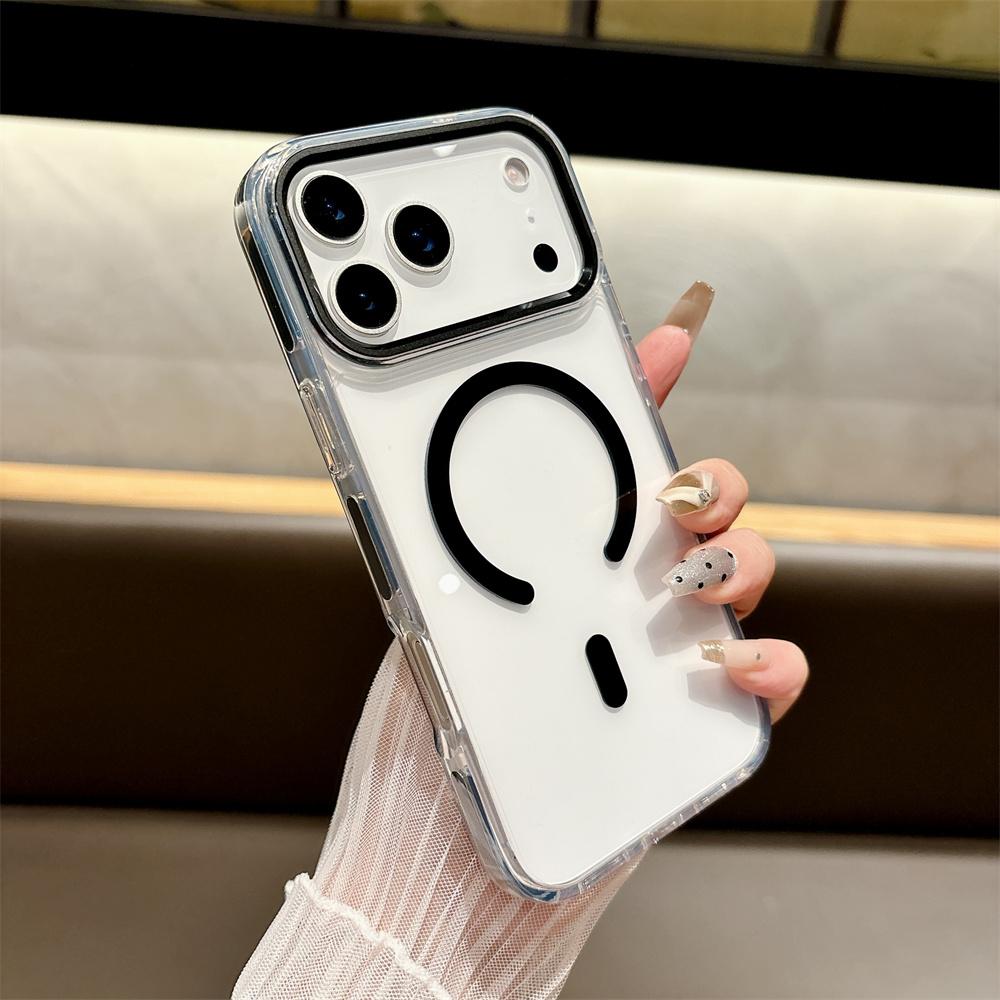 Magnetic Phone Case for Magsafe for Apple  IPhone 17 Air 16e 16 15 14 Plus 13 12 11 Pro Max Clear PC + TPU Protective Cover