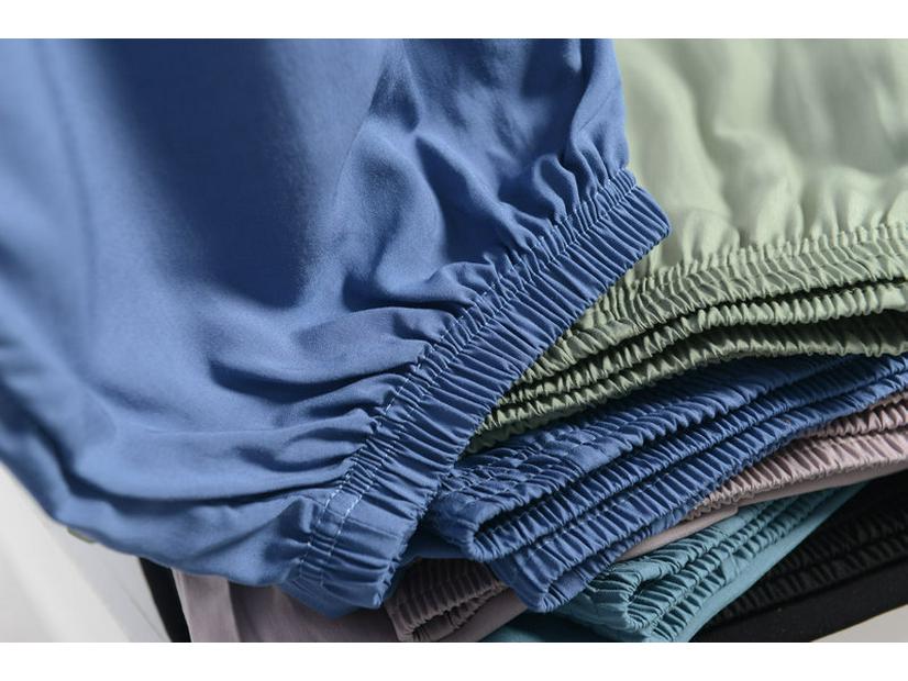 Men's Cotton Silk Elastic Waist Casual Pants - Lightweight, Anti-Mosquito for Middle-aged & Elderly