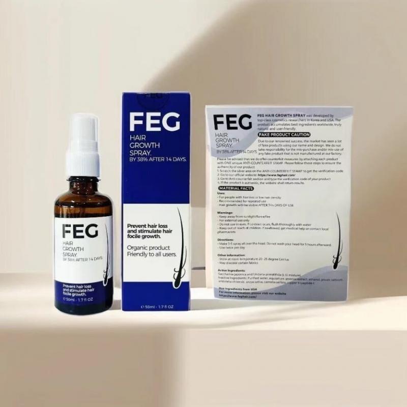 Feg Hair Growth Spray, Nourishes Long, Thick, Strong Hair Quickly, Prevents Hair Loss