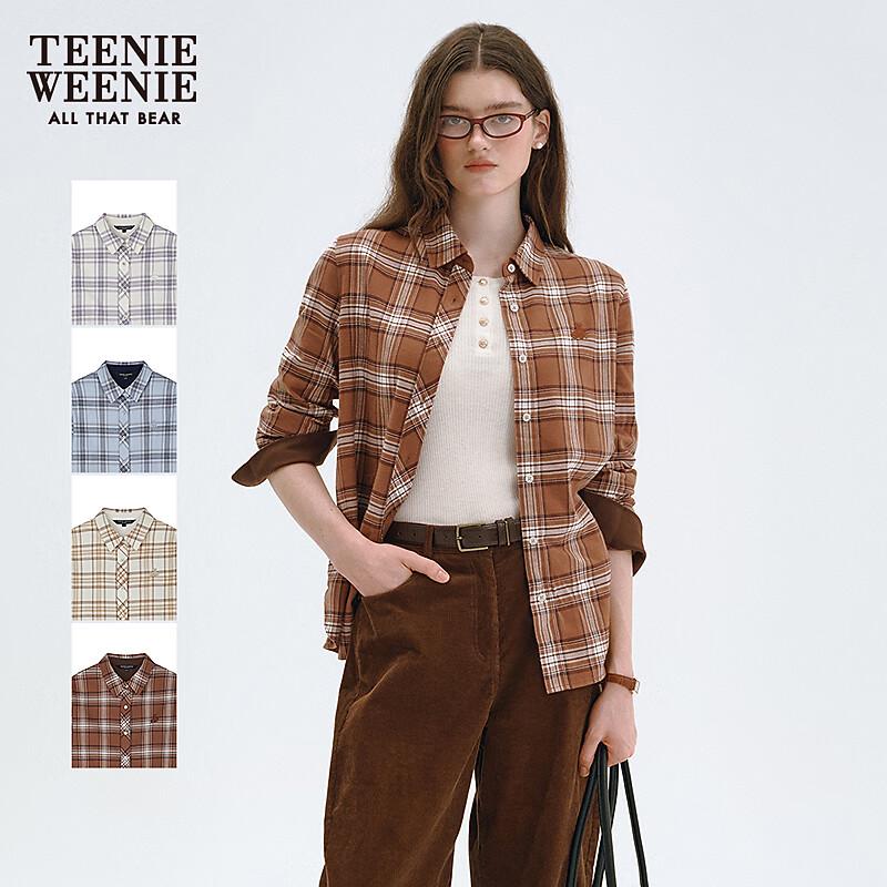 Teenie Weenie Women s Plaid Embroidered Long-Sleeve Shirt S