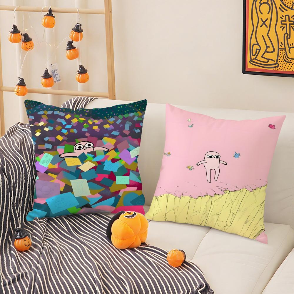 Cartoon Fun Funny Ketnipz Cute Pillow Case Silky Short Plush With Invisible Zipper Dustproof Sofa Cushion Cover For Home Decor