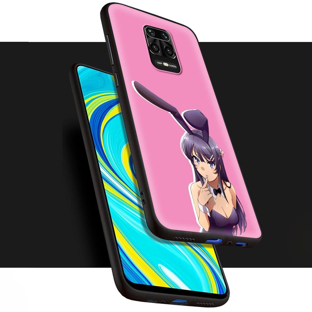 Anime Hentai Sexy Bunny Girl Phone Case For Xiaomi Redmi Note 9S 9 8 7 10 Pro 8T 9C 9A 8A Shockproof Silicone Smart Back Cover