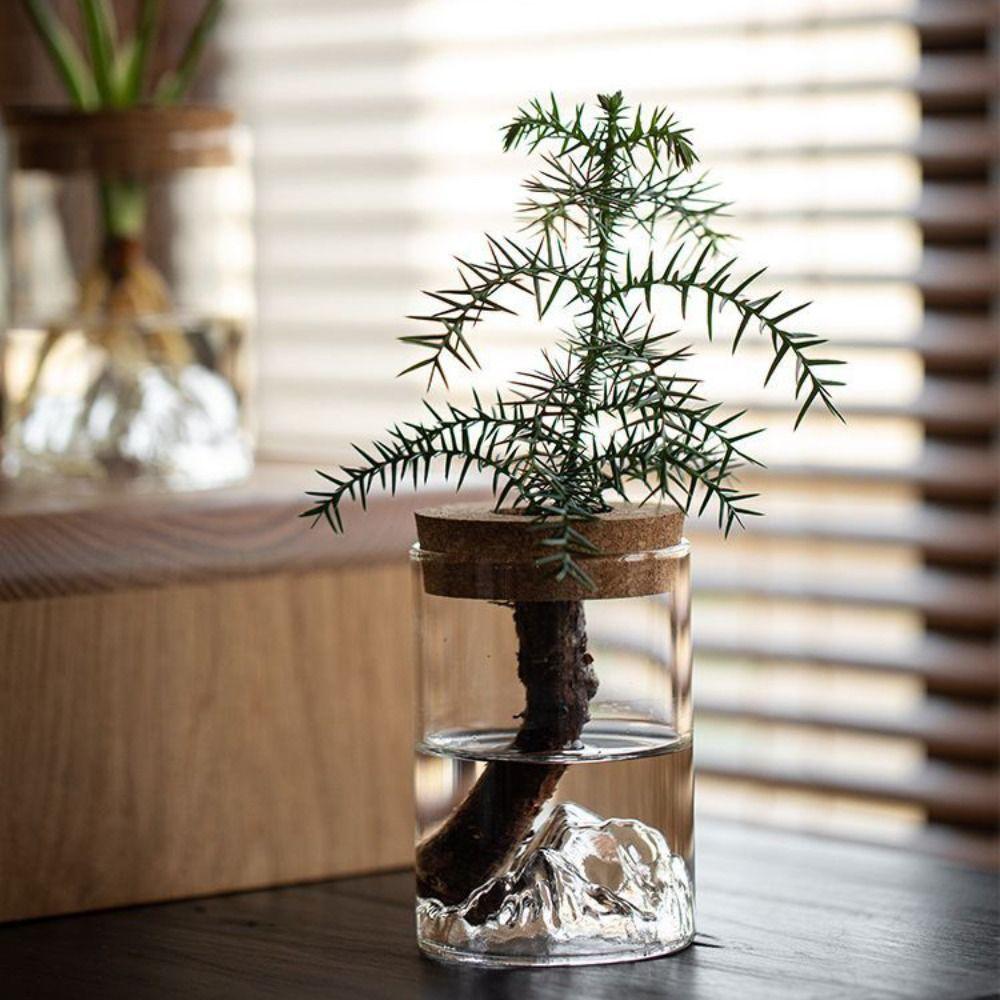 Thickened Flower Vase Transparent Mountain Viewing Bottle Hydroponic Flower Holder  Home