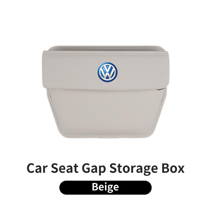 Car Trapezoidal Seat Gap Organizer PU Leather Storage Box Auto Accessories For VW Scirocco Jetta Passat GTI Tiguan Sharan Touran
