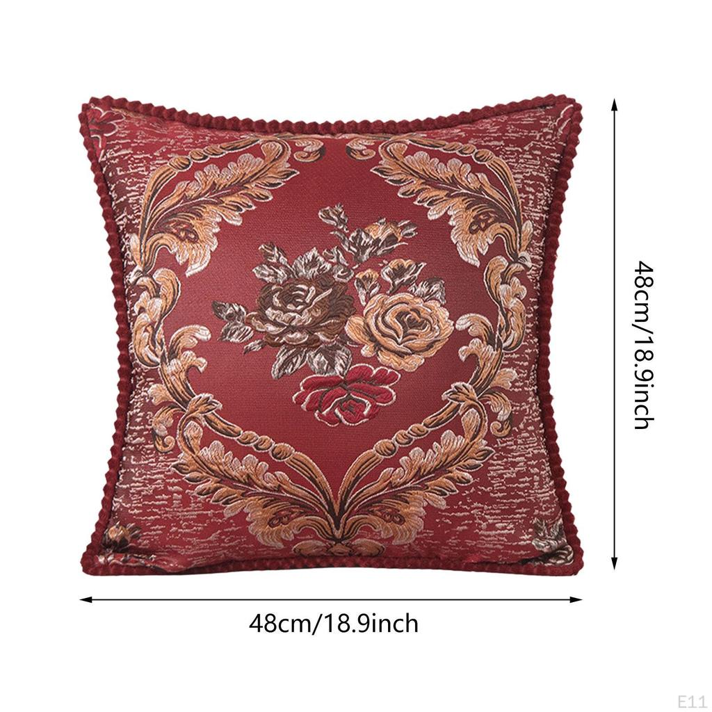 18.90x18.90 Inch Elegant Luxury European Pillowcase Square Cushion Cover for Sofa Living Room