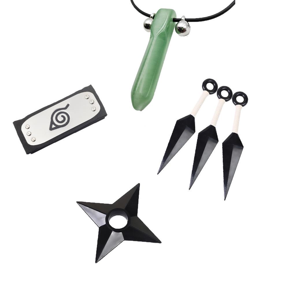 Available: Kakashi Mask, Naruto Kunai & Shuriken, Konoha Headband Set