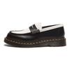 Dr. Martens Penton Mocassim de Couro Preto Branco Tênis Unissex 41185001